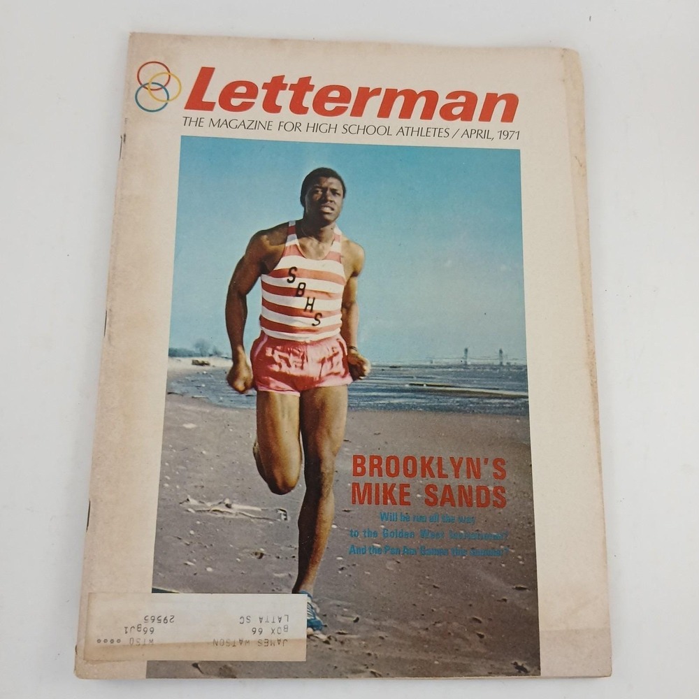 Vtg Letterman Magazine April 1971 Brooklyn's Mike Sands Jimmy Evans Don Watson